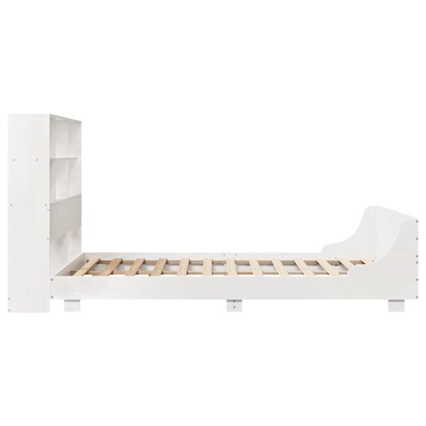 Massivholzbett ohne Matratze Weiß 120x200 cm Kiefernholz