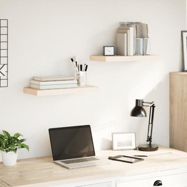 ARDEBO.de - Schweberegale 2 Stk. 50x23,5x4 cm Holzwerkstoff