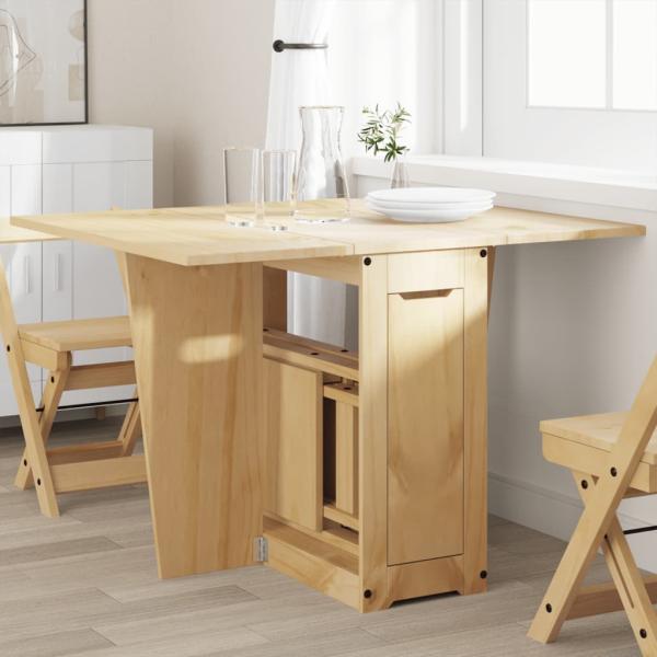 ARDEBO.de - Butterfly-Esstisch Klappbar Corona Wachsbraun Massivholz Kiefer