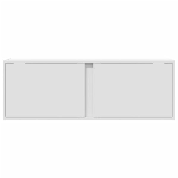 TV-Wandschrank mit LED-Beleuchtung Weiß 100x31x35 cm