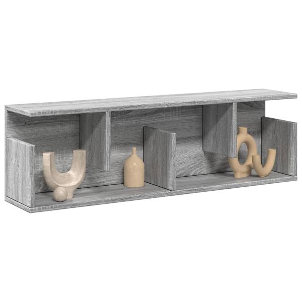 ARDEBO.de - Wandschrank 100x20x30 cm Grau Sonoma Holzwerkstoff