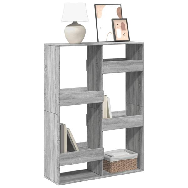 ARDEBO.de - Bücherregal Grau Sonoma 100x33x135 cm Holzwerkstoff
