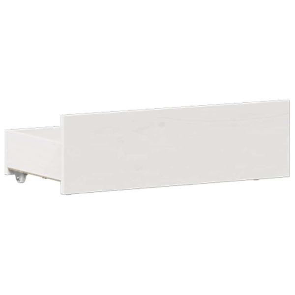 Massivholzbett ohne Matratze mit Kopfteil Weiß 120x190cm Kiefer