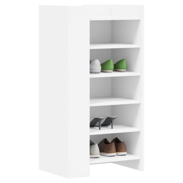 ARDEBO.de - Schuhschrank Weiß 52x37,5x100 cm Holzwerkstoff