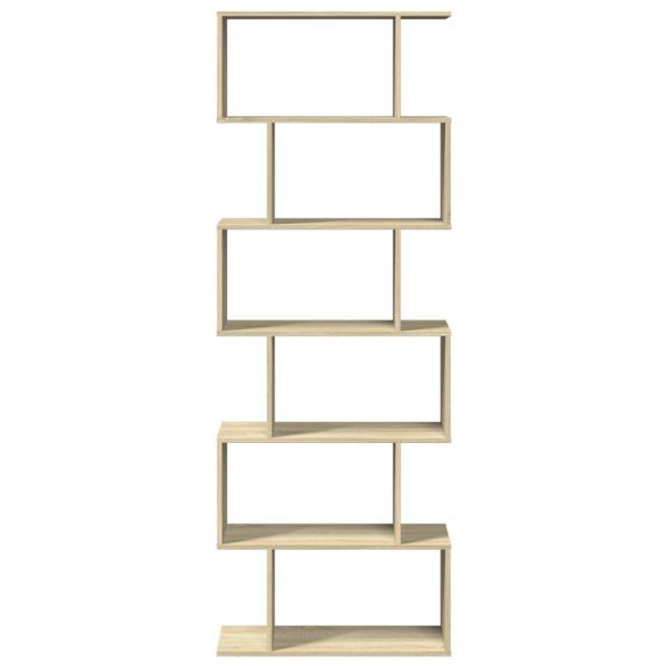 Raumteiler-Bücherregal 6 Etagen Sonoma-Eiche 70x24x193 cm