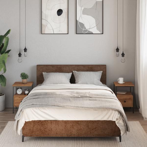 ARDEBO.de - Nachttische 2 Stk. Artisan-Eiche 34x36x50 cm Holzwerkstoff