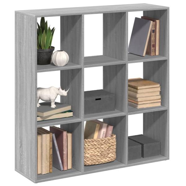 ARDEBO.de - Raumteiler-Bücherregal Grau Sonoma 102x29x103,5 cm