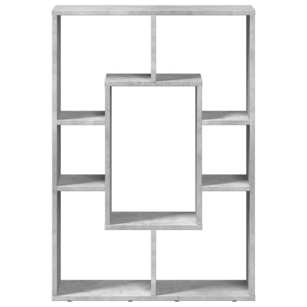 Bücherregal Betongrau 63x20x90 cm Holzwerkstoff