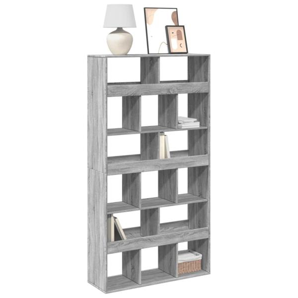 ARDEBO.de - Bücherregal Grau Sonoma 100x33x187,5 cm Holzwerkstoff
