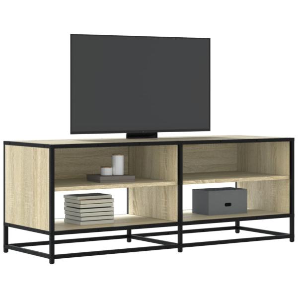 ARDEBO.de - TV-Schrank Sonoma-Eiche 120,5x40x46 cm Holzwerkstoff und Metall