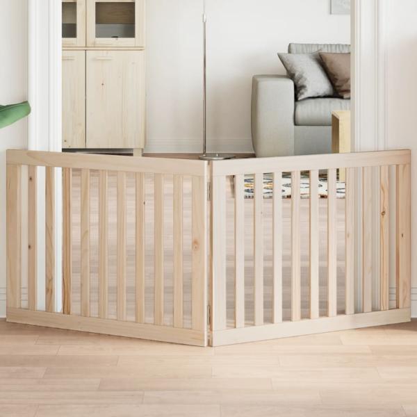 ARDEBO.de - 2-tlg. Hundetor Faltbar 160 cm Pappelholz
