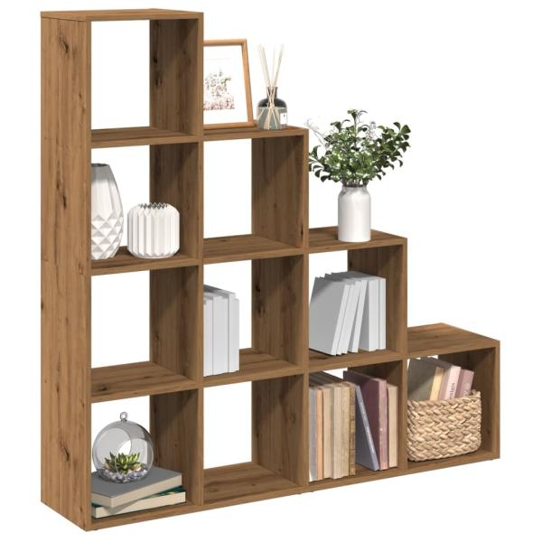 ARDEBO.de - Raumteiler-Bücherregal 4 Stufen Artisan-Eiche 131,5x29x131,5 cm