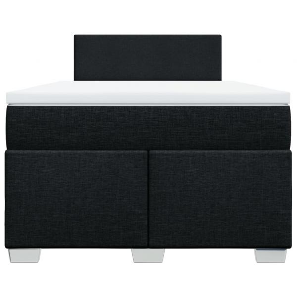Boxspringbett mit Matratze Schwarz 120x200 cm Stoff
