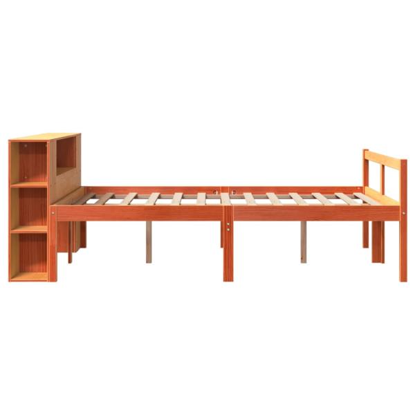Massivholzbett ohne Matratze Wachsbraun 150x200 cm Massivholz