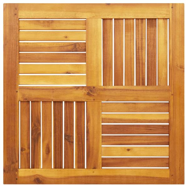 Tischplatte 70x70x2 cm Quadratisch Massivholz Akazie