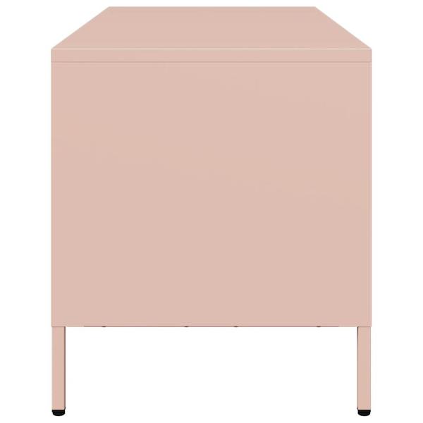 TV-Schrank Rosa 101,5x39x43,5 cm Kaltgewalzter Stahl