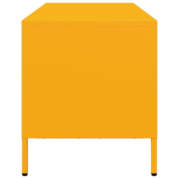 TV-Schrank Senfgelb 101,5x39x43,5 cm Kaltgewalzter Stahl