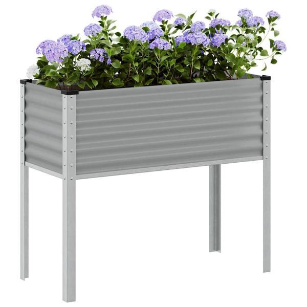 ARDEBO.de - Pflanzkübel Grau 100x41x90 cm Stahl