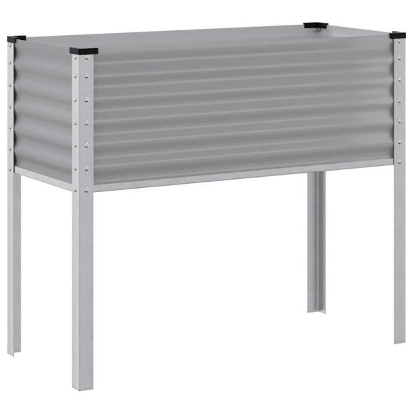 Pflanzkübel Grau 100x41x90 cm Stahl