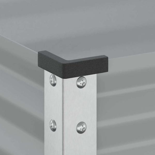 Pflanzkübel Grau 100x41x90 cm Stahl