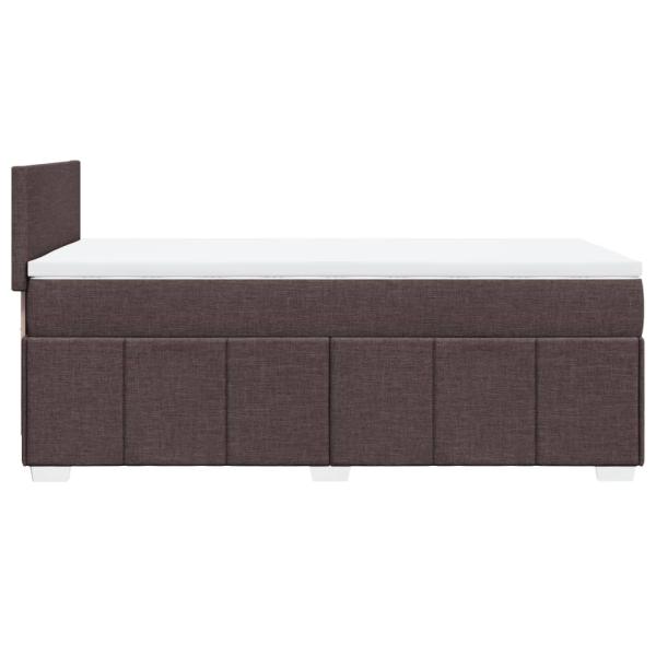 Boxspringbett mit Matratze Dunkelbraun 80x200 cm Stoff