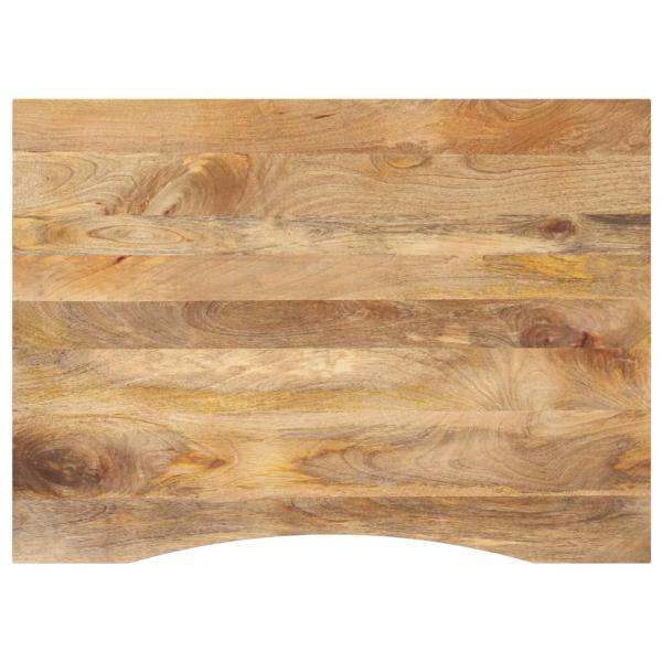 ARDEBO.de - Schreibtischplatte mit Aussparung 100x80x2,5cm Massivholz Mango