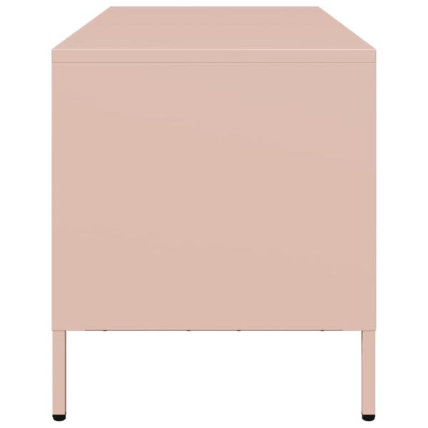 TV-Schrank Rosa 101,5x39x43,5 cm Kaltgewalzter Stahl