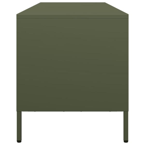 TV-Schrank Olivgrün 135x39x43,5 cm Kaltgewalzter Stahl