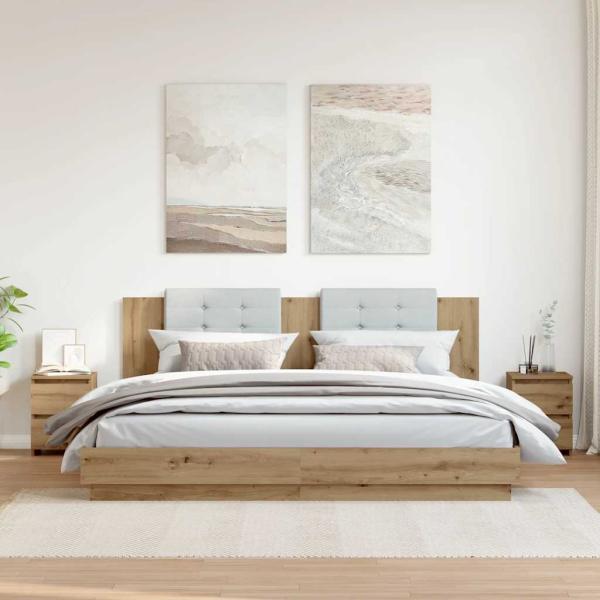 ARDEBO.de - Nachttische 2 Stk. Artisan-Eiche 30x30x40 cm Holzwerkstoff