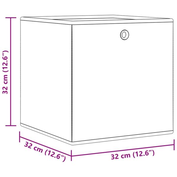 Faltboxen 4 Stk. Braun 32x32x32 cm Vlies