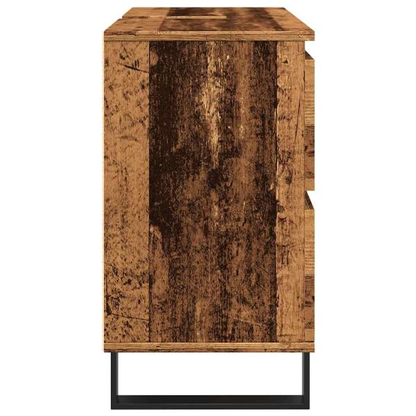 ARDEBO.de - Waschbeckenunterschrank Altholz-Optik 80x33x60 cm Holzwerkstoff