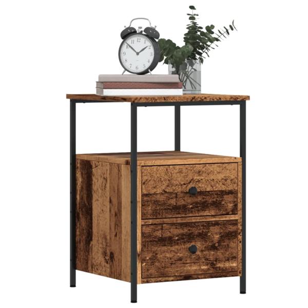 ARDEBO.de - Nachttische 2 Stk. Altholz-Optik 34x35,5x50 cm Holzwerkstoff