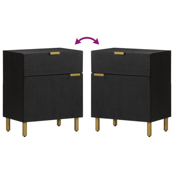 Nachttisch Schwarz 50x33x60 cm Holzwerkstoff