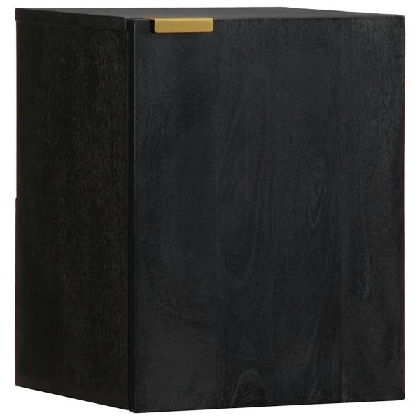 ARDEBO.de - Bad-Hängeschrank Schwarz 38x33x48 cm Holzwerkstoff