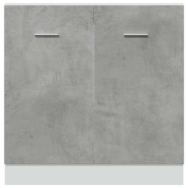 Spülenunterschrank Betongrau 80x46x81,5 cm Holzwerkstoff