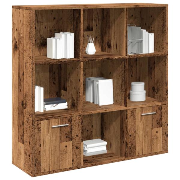 ARDEBO.de - Bücherschrank Altholz-Optik 98x29x97,5 cm Holzwerkstoff