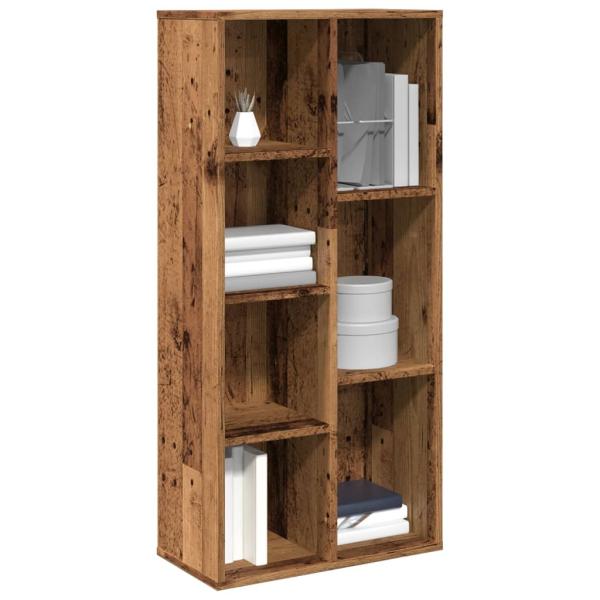ARDEBO.de - Bücherregal Altholz-Optik 50x25x104 cm