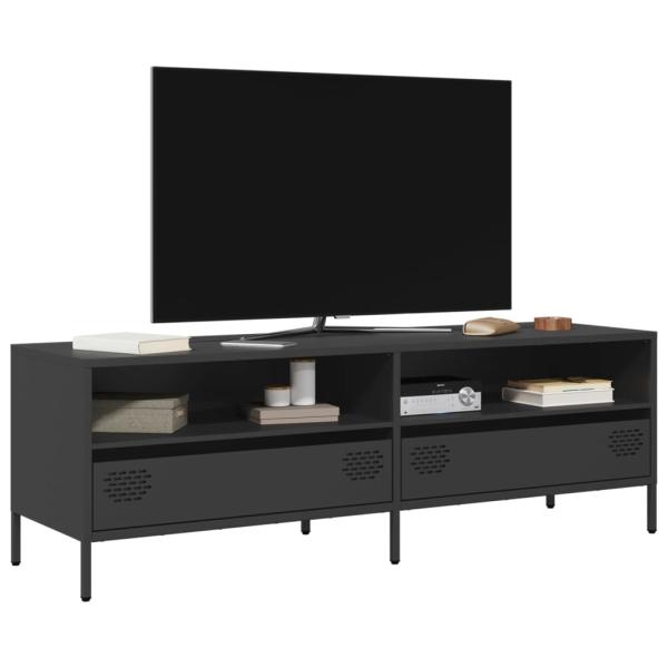 ARDEBO.de - TV-Schrank Schwarz 135x39x43,5 cm Kaltgewalzter Stahl