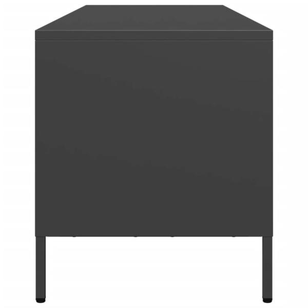 TV-Schrank Schwarz 135x39x43,5 cm Kaltgewalzter Stahl