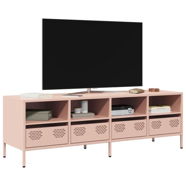ARDEBO.de - TV-Schrank Rosa 135x39x43,5 cm Kaltgewalzter Stahl
