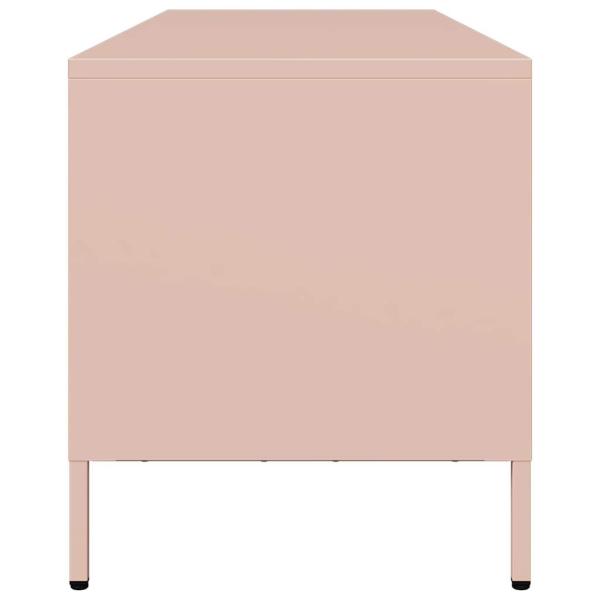 TV-Schrank Rosa 135x39x43,5 cm Kaltgewalzter Stahl