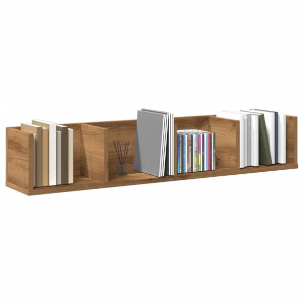 ARDEBO.de - CD-Wandregal Artisan-Eiche 100x18x18 cm Holzwerkstoff