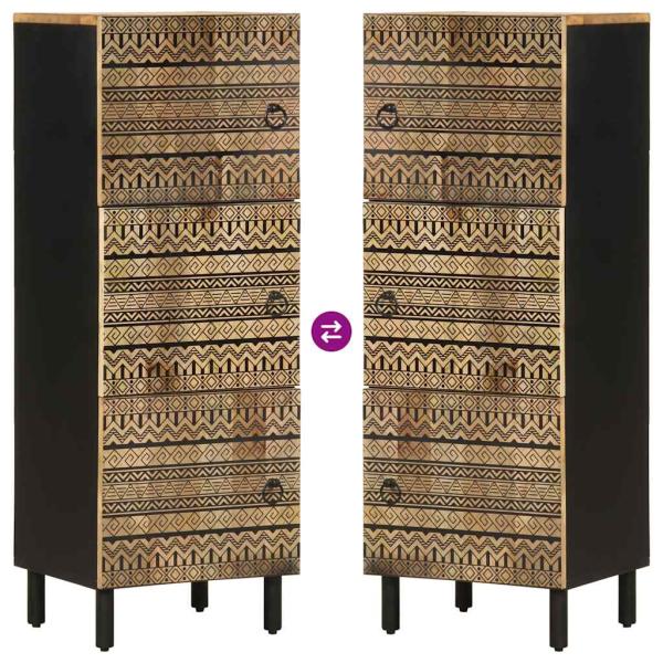 Highboard 40x33,5x110 cm Raues Mangoholz