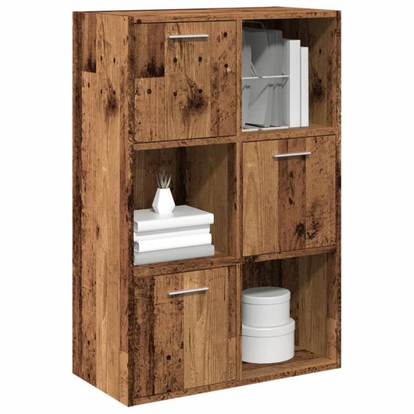 ARDEBO.de - Bücherschrank Altholz-Optik 60,5x30x90 cm Holzwerkstoff