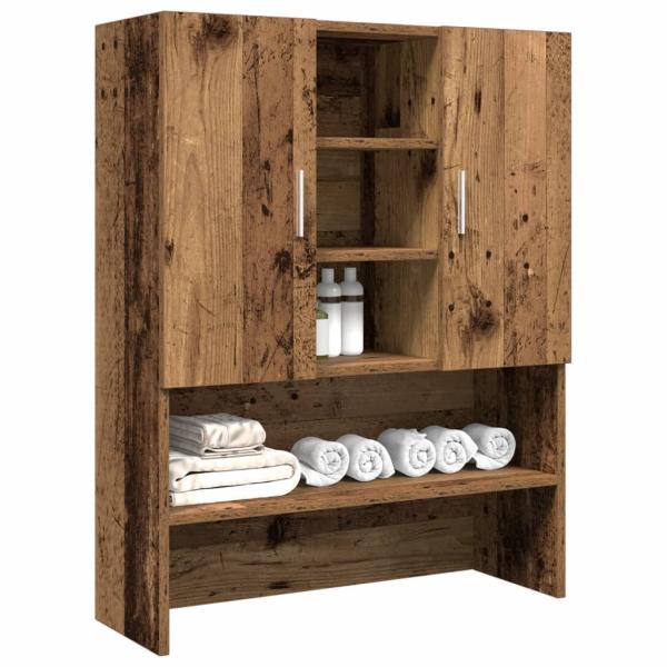 ARDEBO.de - Waschmaschinenschrank Altholz-Optik 70,5x25,5x90 cm