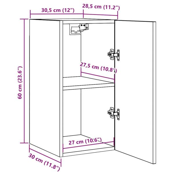 TV-Schränke 2 Stk. Altholz-Optik 30,5x30x60 cm Holzwerkstoff