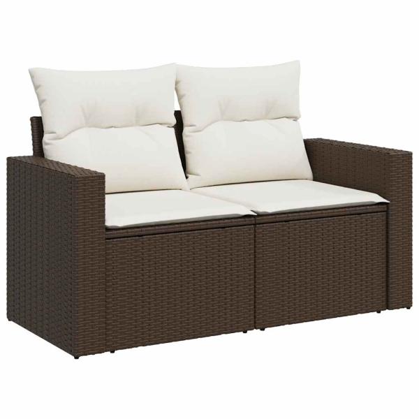 ARDEBO.de - 6-tlg. Garten-Sofagarnitur mit Kissen Braun Poly Rattan