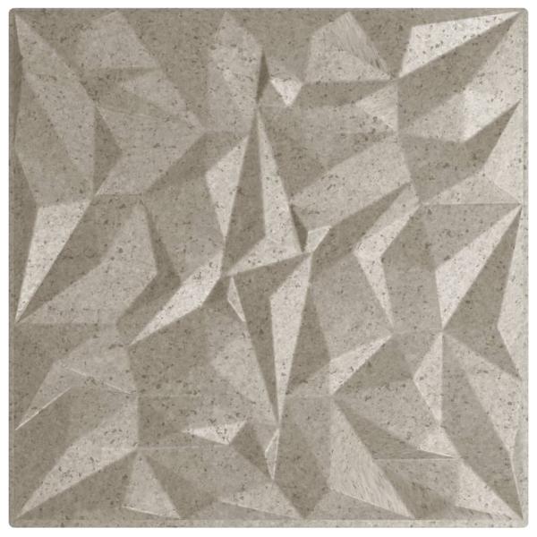 Wandpaneele 12 Stk. Beton 50x50 cm XPS 6 m² Amethyst