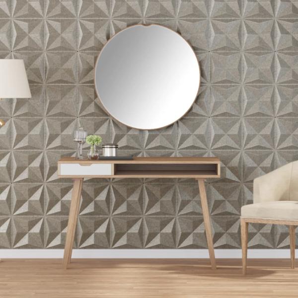 ARDEBO.de - Wandpaneele 12 Stk. Beton 50x50 cm XPS 3 m² Origami