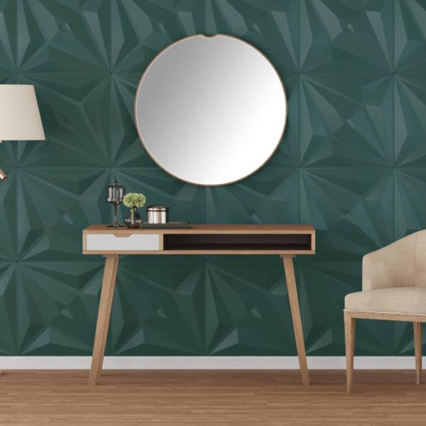 ARDEBO.de - Wandpaneele 12 Stk. Grün 50x50 cm XPS 3 m² Stern
